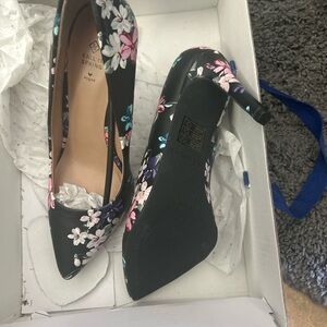 Call It Spring Black Floral Heels